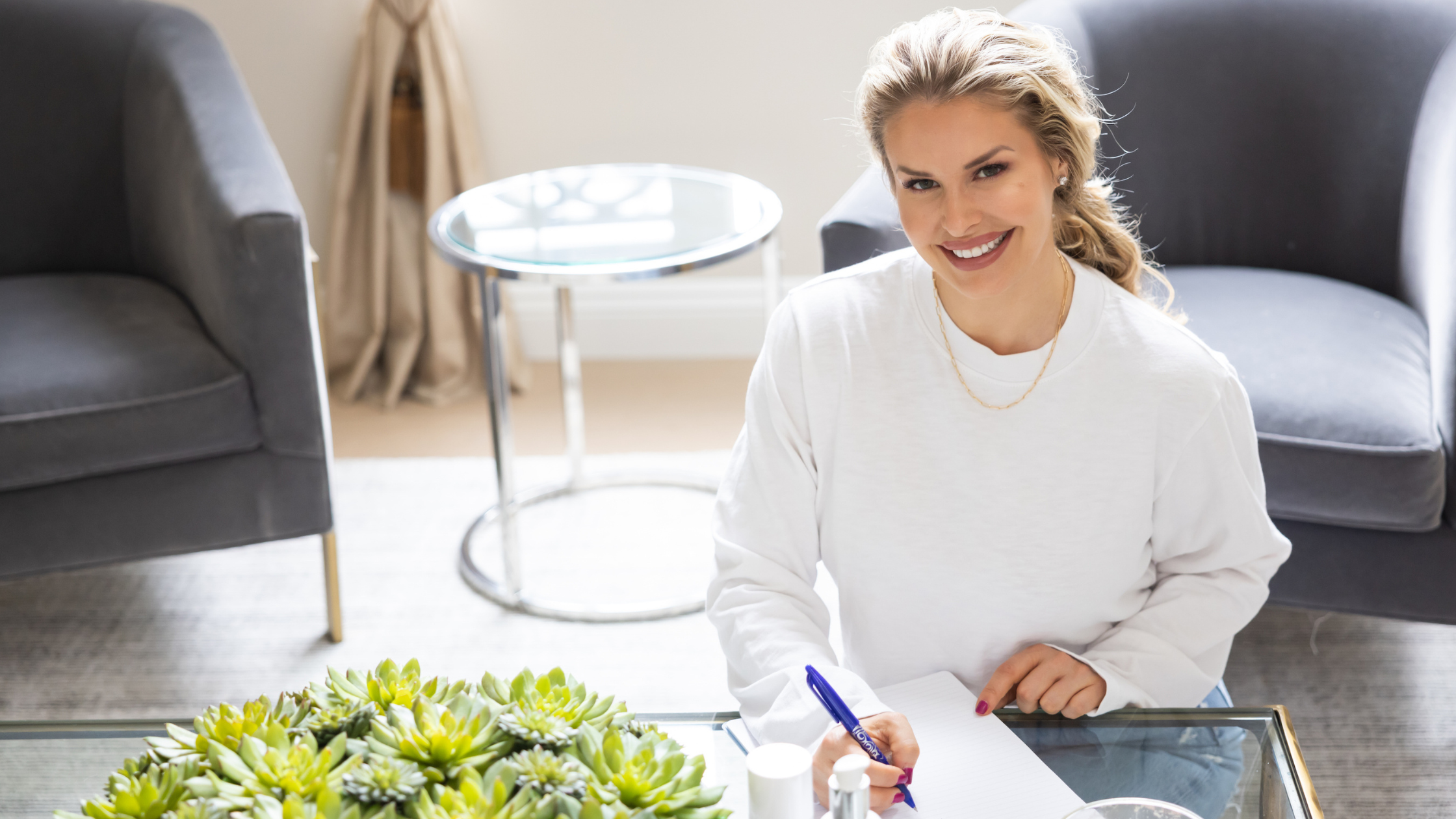 Master Medical Esthetician Melanie White offering personalized beauty coaching and skincare consultations at The Skincare Boutique in Ladera Ranch, CA