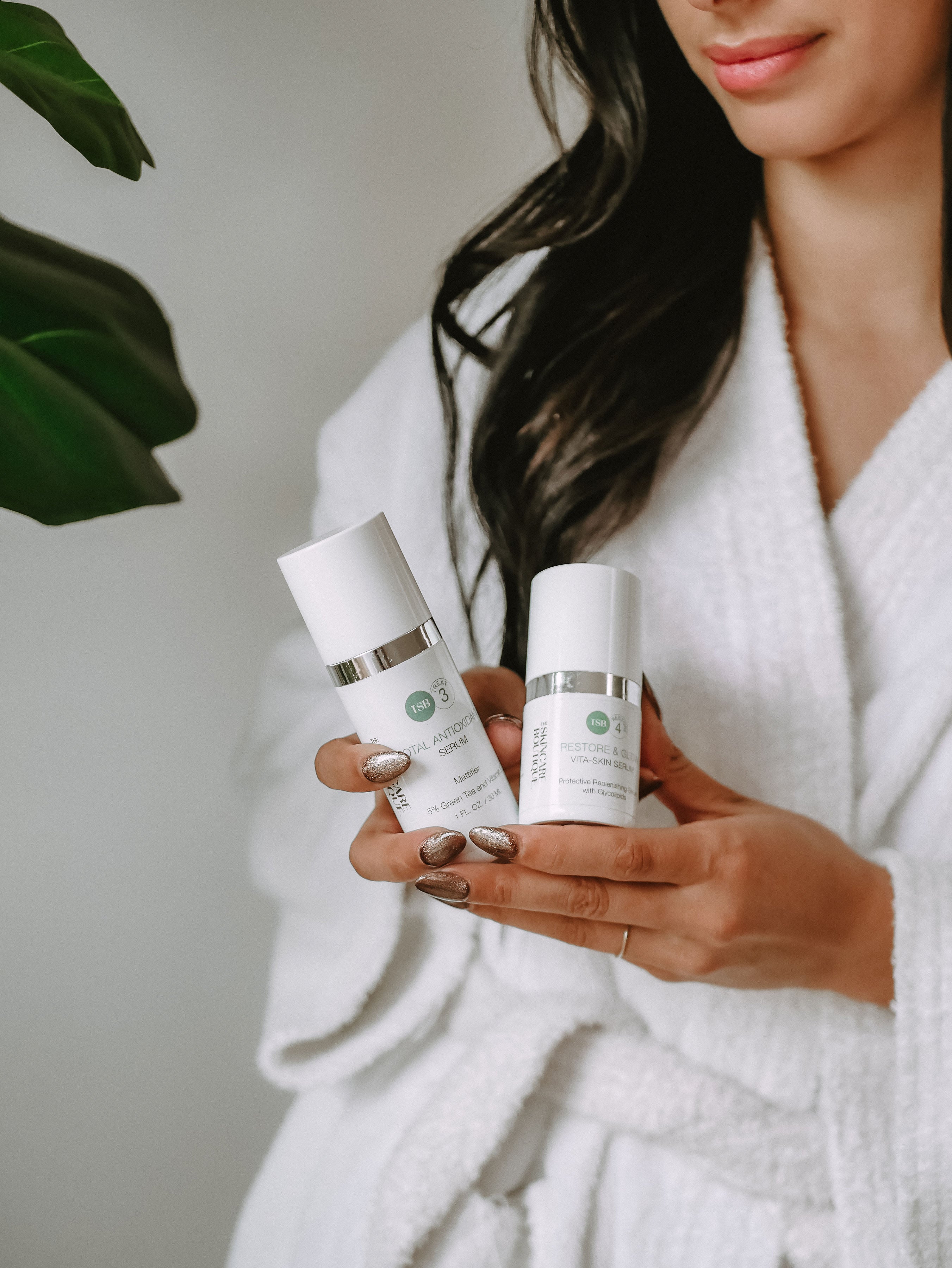 Woman identifying her skin type to find the right skincare routine at The Skincare Boutique