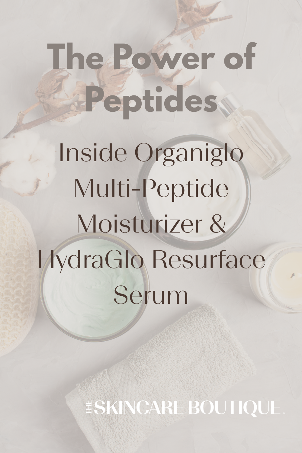 Organiglo Power Lift Peptide Moisturizer and HydraGlo Resurface Serum by The Skincare Boutique
