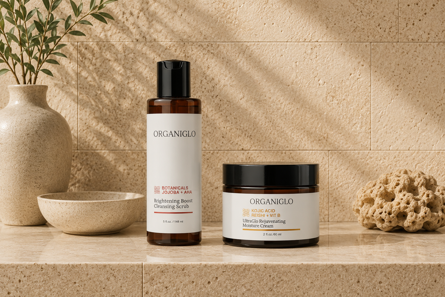 The Essentials Duo: Organiglo Brightening Duo