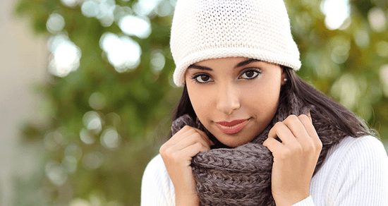 Girl in a beanie with a scarf on