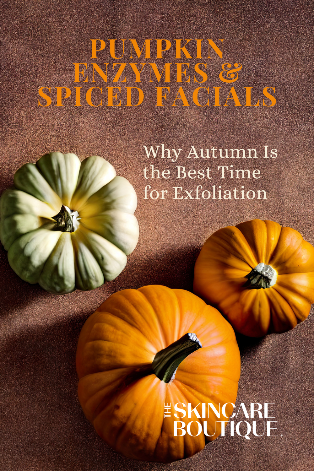 Pumpkin enzyme facial treatment for autumn skin exfoliation and glow.