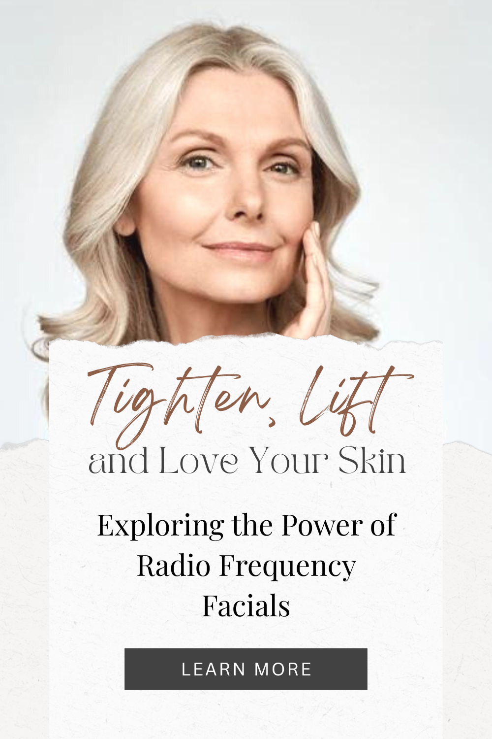 Tighten and Glow RF Facial treatment for skin tightening and collagen stimulation at The Skincare Boutique in Ladera Ranch