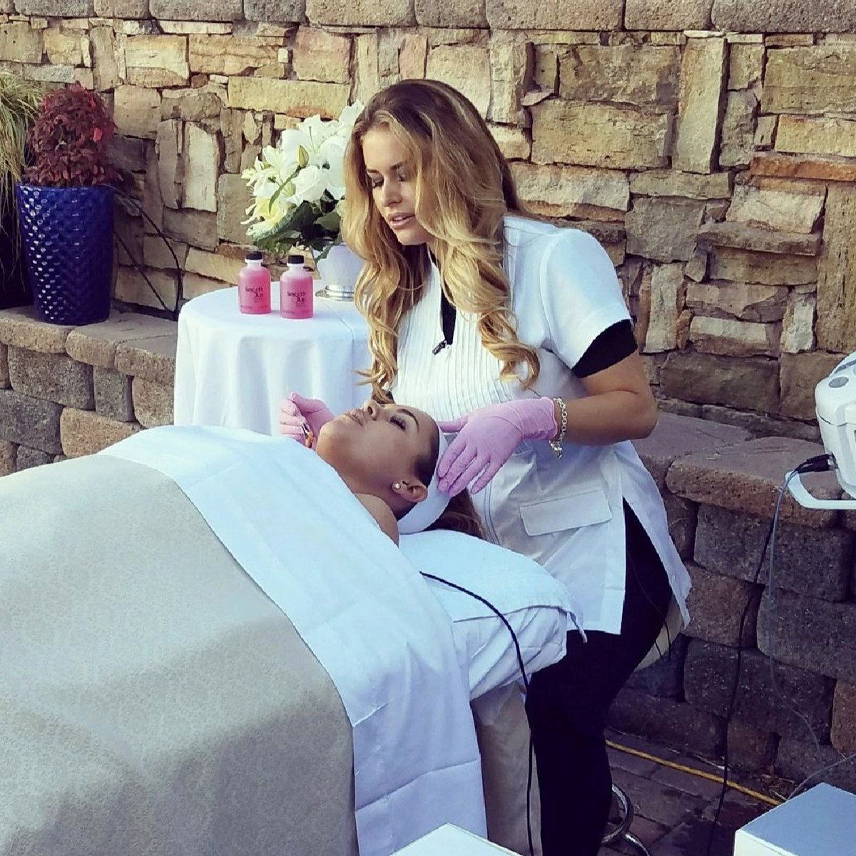 Master Medical Esthetician performing a personalized medical-grade facial treatment at The Skincare Boutique in Ladera Ranch