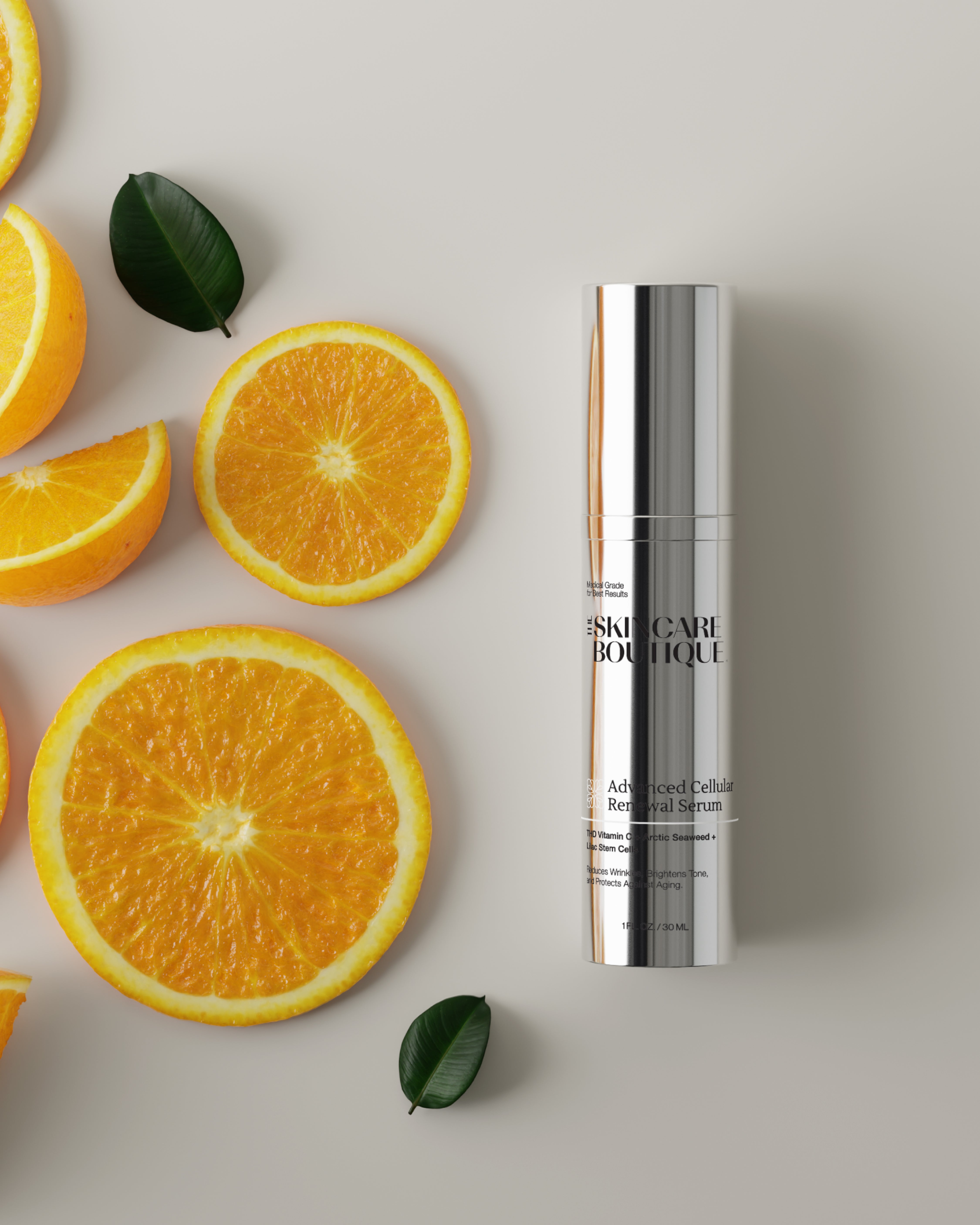 Advanced Cellular Renewal Serum texture – lightweight formula with THD Vitamin C and peptides