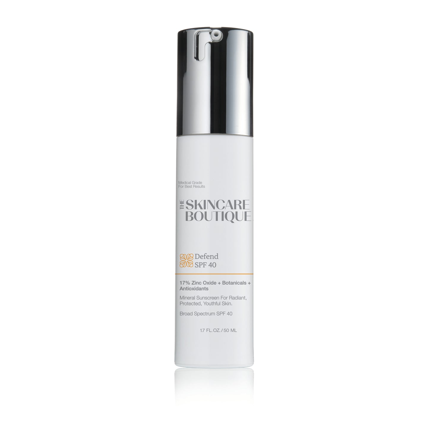 Skincare bottle with a white background