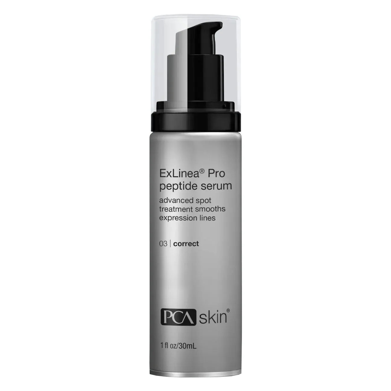 PCA Skin ExLinea Pro peptide serum bottle on a white background