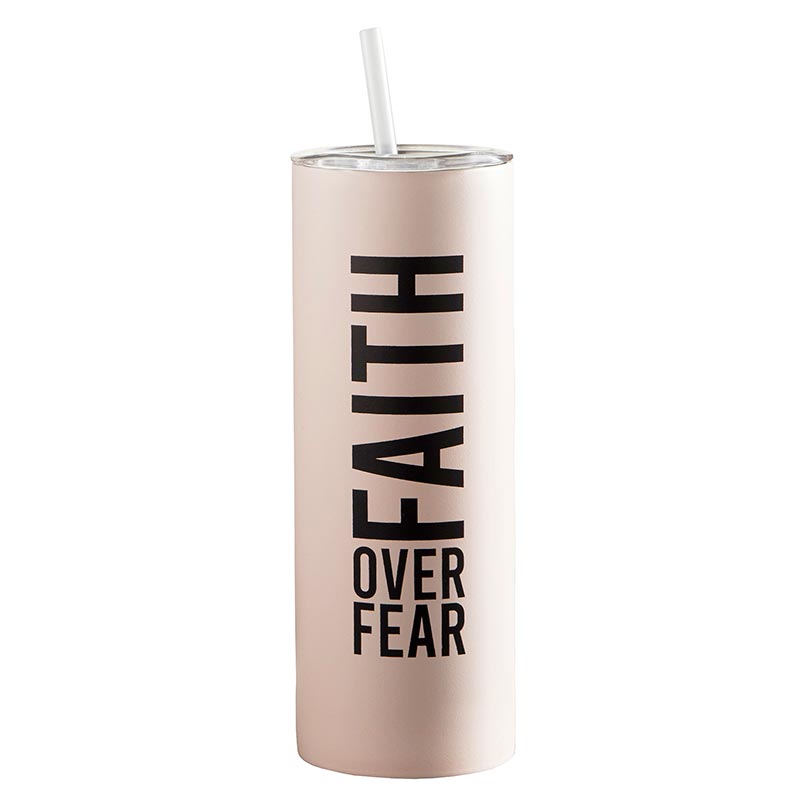 Load image into Gallery viewer, Skinny Tumbler - Faith over Fear

