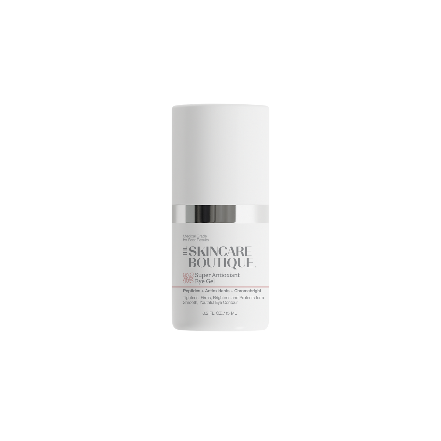 Skincare bottle labeled 'The Skincare Boutique' on a white background